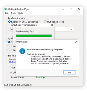 Windows Outlook-Android Sync Process